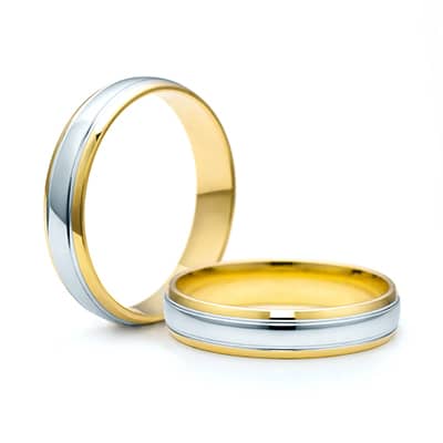Obrączki ślubne ze złota dwukolorowego